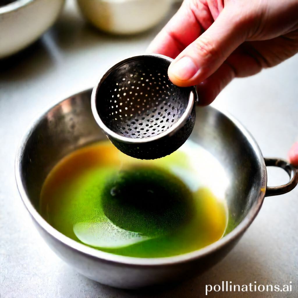 how to clean tea strainer